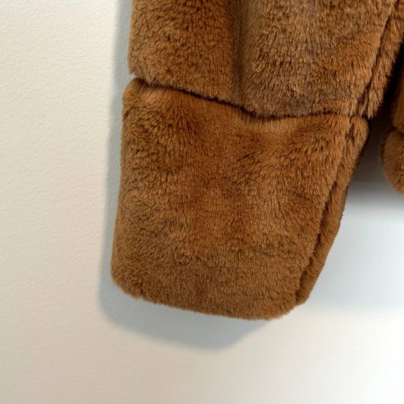 Abercrombie & Fitch Brown Fur Puffer Jacket Women - Picture 9 of 16